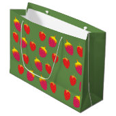 Aardbeien Custom Geschenkzak Groot Cadeauzakje (Voorkant Gekanteld)