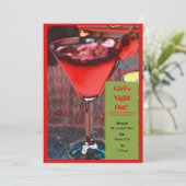Aardbeien Daiquiri Uitnodiging (Staand voorkant)
