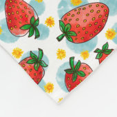 Aardbeien & Daisies Fleece Deken (Hoek)