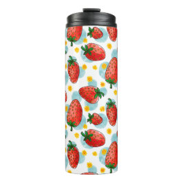 Aardbeien & Daisies Thermal Tumbler Thermosbeker