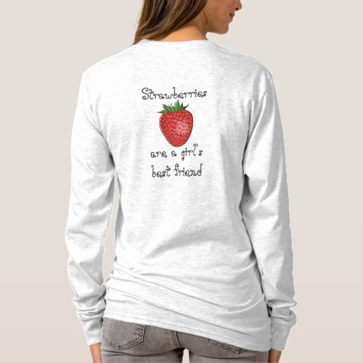 Aardbeien - Dames T-shirt (Achterkant)