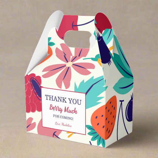 Aardbeien Dank u Berry Veel verjaardagsfeestje Bedankdoosjes