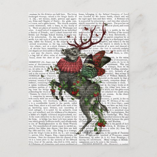 Aardbeien Deer Briefkaart (Voorkant)