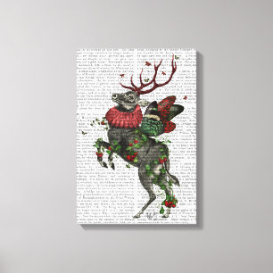 Aardbeien Deer Canvas Afdruk