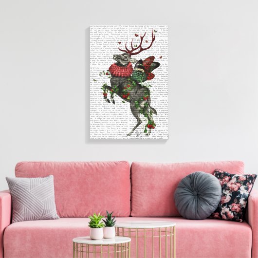 Aardbeien Deer Canvas Afdruk (Insitu (Woonkamer))
