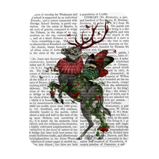 Aardbeien Deer Magneet (Verticaal)