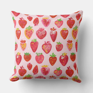 Aardbeien Delight Patroon Buitenkussen