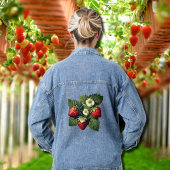 aardbeien denim jacket