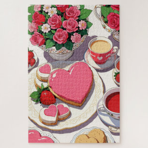Aardbeien dessert puzzel