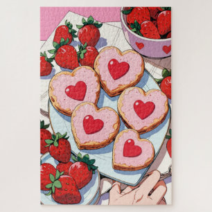Aardbeien dessert puzzel