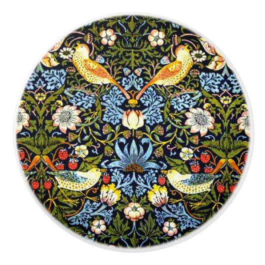 Aardbeien Diep Keramische Knop (Voorkant)