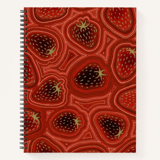 Aardbeien Droom Deluxe Spiraal Notebook Notitieboek (Voorkant)