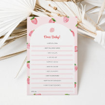 Aardbeien Dure Babywensen Baby Shower Spel