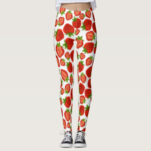 Aardbeien Elegant Red Berry Leggings Yoga Pants