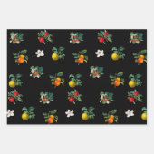 aardbeien en appelmokken zwart inpakpapier vel (Voorkant 2)