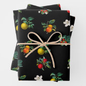 aardbeien en appelmokken zwart inpakpapier vel (In situ)