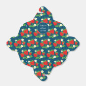 Aardbeien en bloemen Blauwe aangepaste tekst voor  Bedankdoosjes (Uitgevouwen)