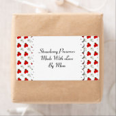 Aardbeien en bloemen - Etiket (Insitu)