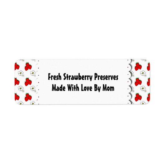 Aardbeien en bloemen Patroon Eigen label (Voorkant)