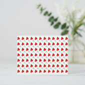Aardbeien en bloemen Patroonblanco Briefkaart (Staand voorkant)
