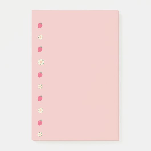 Aardbeien en bloemen post-it® notes (Voorkant)