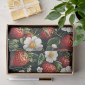 Aardbeien en Bloesems Patroon Decoupage Tissuepapier (Geschenk)
