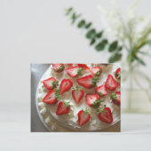 Aardbeien en Briefkaart van Cream Gateau (Staand voorkant)