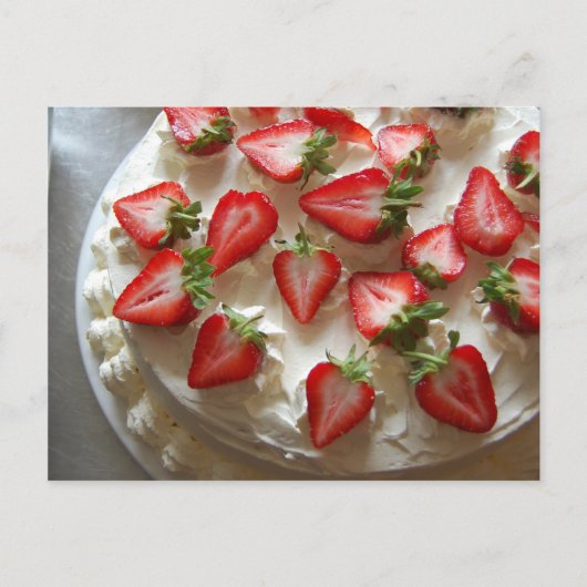 Aardbeien en Briefkaart van Cream Gateau (Voorkant)