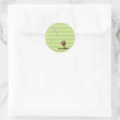 Aardbeien en Chocolade Fondue Ronde Sticker (Tas)