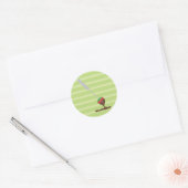 Aardbeien en Chocolade Fondue Ronde Sticker (Envelop)