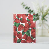 Aardbeien en crème briefkaart (Staand voorkant)