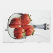 Aardbeien en crème theedoek (Horizontaal)