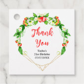 Aardbeien en Daisies Verjaardagsfeest Dank u Bedankjes Labels (Voorkant)