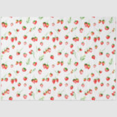 Aardbeien en Duivels Patroon Tissuepapier (Voorkant)