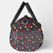 Aardbeien en kersen op een donkere achtergrond plunjezak (Rechts)