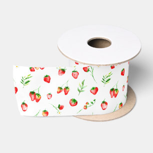 Aardbeien en Madeliefjes Patroon Lint