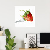 Aardbeien en Poster van vorken - SRF (Thuiskantoor)