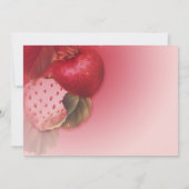 Aardbeien en rode rozen Foto opslaan datum Save The Date (Achterkant)