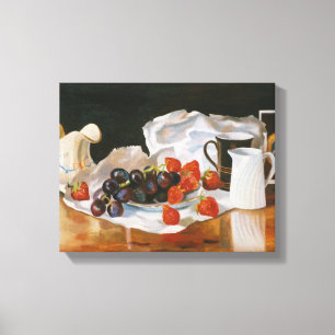 Aardbeien en room 2004 canvas afdruk