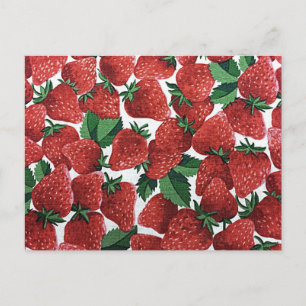 Aardbeien en room briefkaart