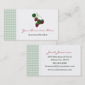 Aardbeien en Visitekaartjes van Gingham (Voorkant / Achterkant)