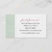 Aardbeien en Visitekaartjes van Gingham (Achterkant)