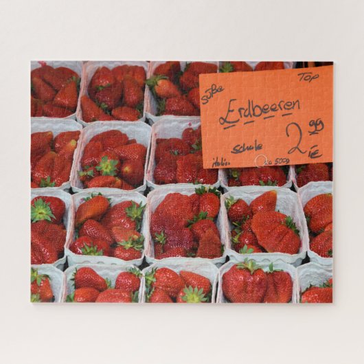Aardbeien - Erdbeeren - Duitse markt - 16 x 20 Legpuzzel (Horizontaal)