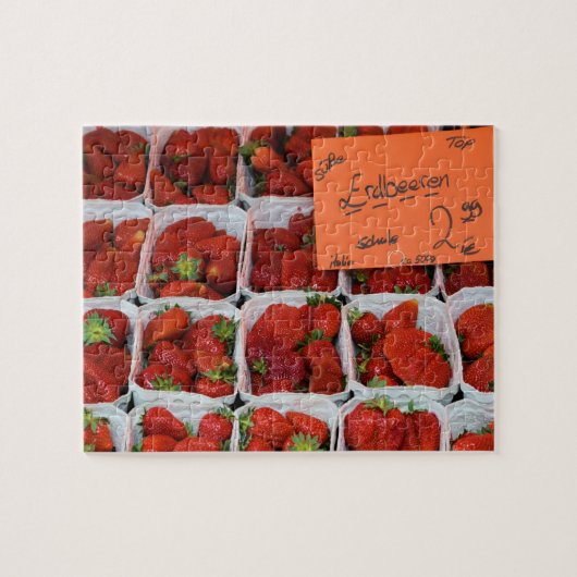 Aardbeien - Erdbeeren - Duitse markt - 8x10 in Legpuzzel (Horizontaal)