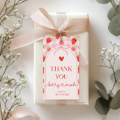 Aardbeien favour cadeautag cadeaulabel