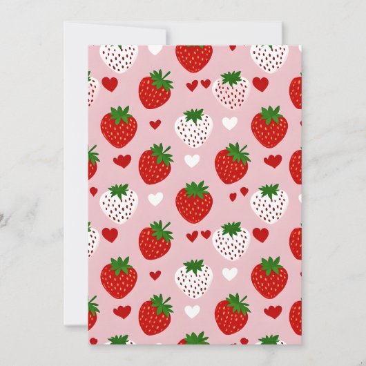 Aardbeien Feestdagenkaart (Voorkant)