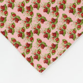 aardbeien fleece deken (Hoek)
