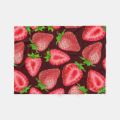 Aardbeien Fleece Deken (Voorkant (Horizontaal))
