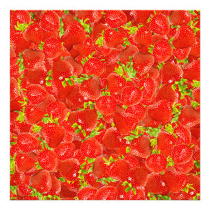Aardbeien Foto Afdruk