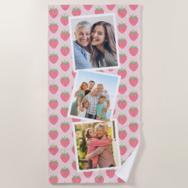 Aardbeien Fotocollage Strandlaken